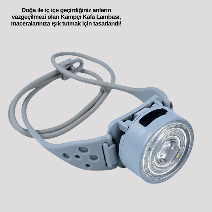 Kampçı Kafa Lambası Su Geçirmez Çok Modlu Led
