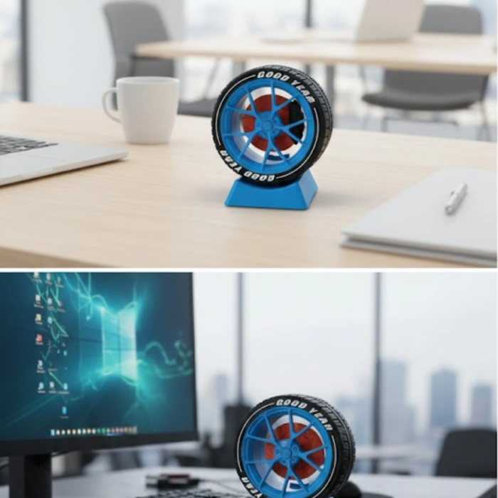 Otomobil Jant Görünümlü Masa Üstü Ofis Süsü