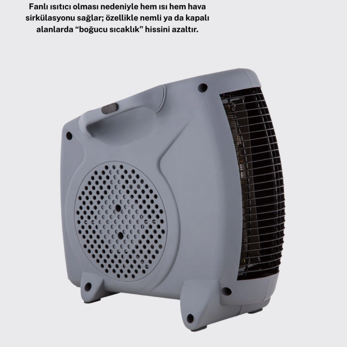Güvenli Elektrikli Fanlı Isıtıcı Termostatlı Hızlı Isıtma