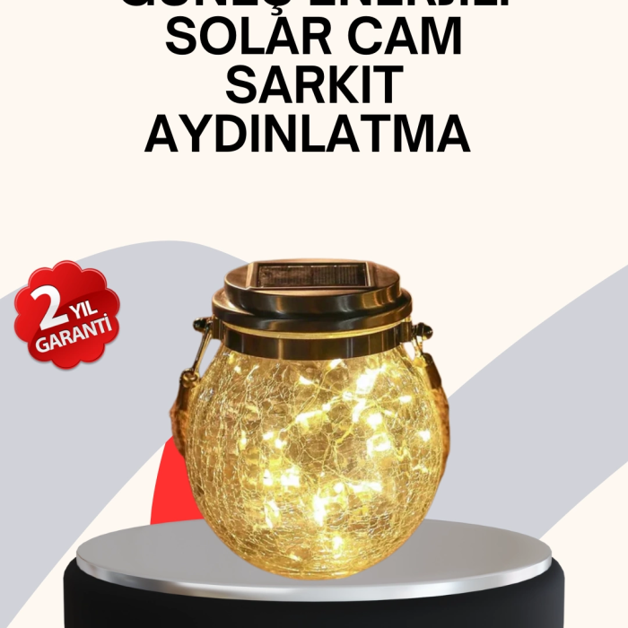 Dekoratif Solar Cam Şişe Led Lamba Gün Işığı Renk