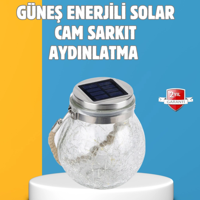Suya Dayanıklı Güneş Enerjili Cam Şişe Sarkıt Lamba