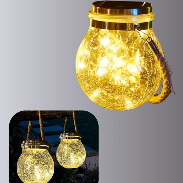 Solar Güneş Enerjili Dekoratif Cam Lamba