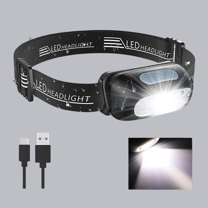 Gece Balıkçılığı İçin Ultra Parlak Şarjlı Kafa Lambası | 4 Işık Modu + Usb Şarj