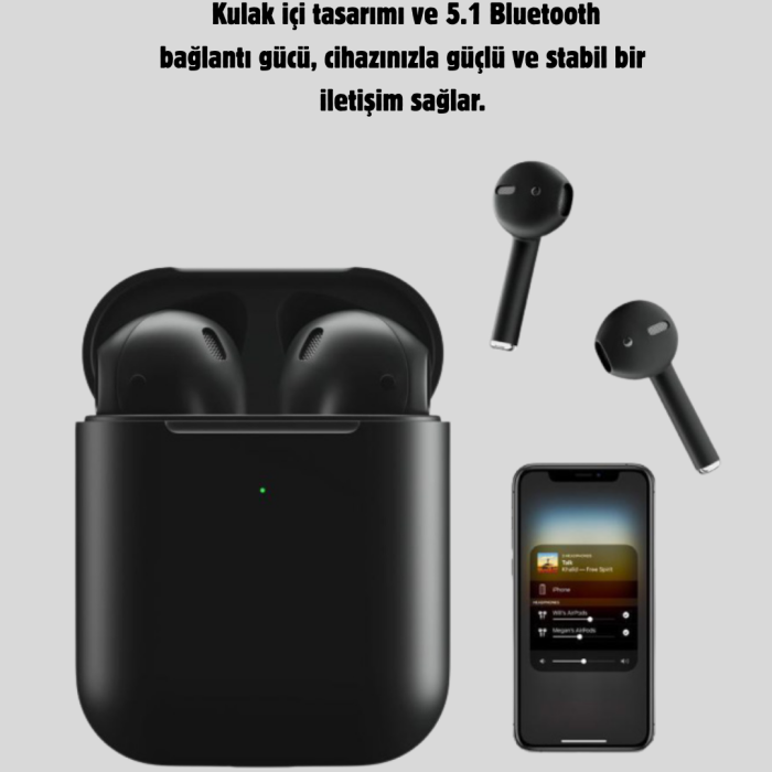 Tws Pro 5 Kablosuz Kulaklık – Bluetooth 5.1, Gürültü Engelleme, Uzun Pil Ömrü