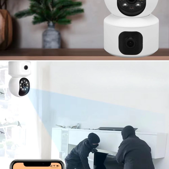Çift Kameralı Wifi Bağlantılı Gece Görüşlü Ev Tipi Güvenlik Kamerası Yosee