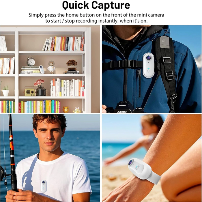 Mini Wıfı Aksiyon Kamerası 1080p Taşınabilir Vücut Kamerası Giyilebilir Video Kaydedici Ipx7 Su Geçirmez