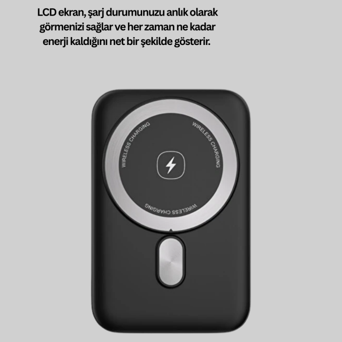 22.5W Hızlı Şarj Destekli Manyetik Powerbank Kompakt Tasarım