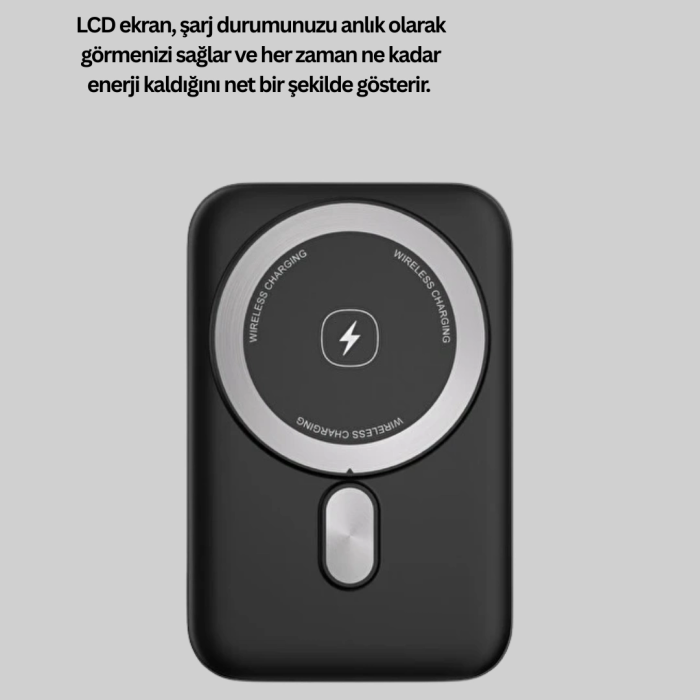 22.5w Hızlı Şarj Destekli Manyetik Powerbank Kompakt Tasarım