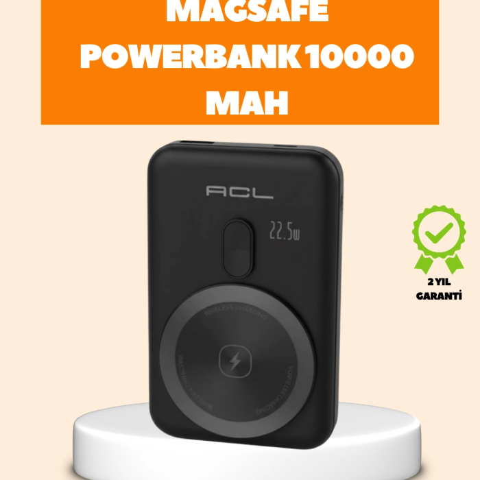 Lcd Ekranlı Kablosuz Powerbank Type C Ve Usb Çıkışlı