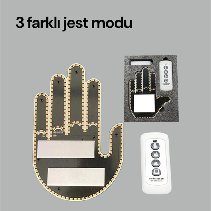 Yüksek Görünürlüklü Otomobil Jest Işığı – 3 Modlu Led Arka Cam Aksesuarı, Pratik Ve Eğlenceli