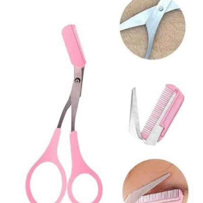 Taraklı Kaş Bıyık Makası Ve Kaş Ustura Seti Kaş Bıyık Tüy Alma Epilasyon Aleti 2li Set