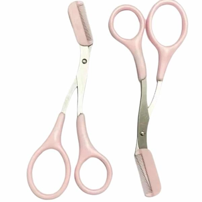 Kavisli Kaş Düzeltici Seti Kaş Makası Ve Kaş Usturası Paslanmaz Çelik Bıçaklı