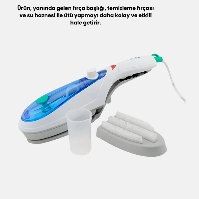 Mini Buharlı Seyahat Ütüsü – Hızlı Isınan, Koku Giderici, Her Kumaşa Uygun Taşınabilir Ütü