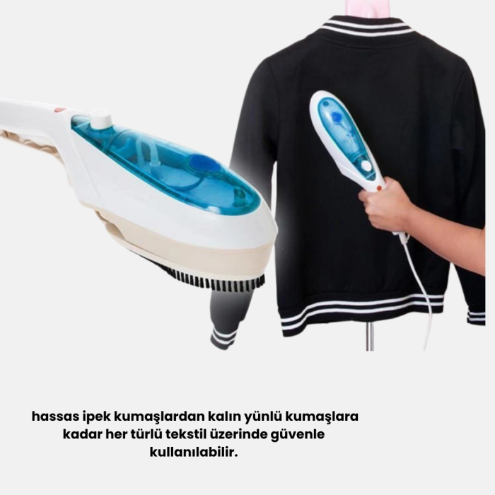 Mini Buharlı Seyahat Ütüsü – Hızlı Isınan, Koku Giderici, Her Kumaşa Uygun Taşınabilir Ütü