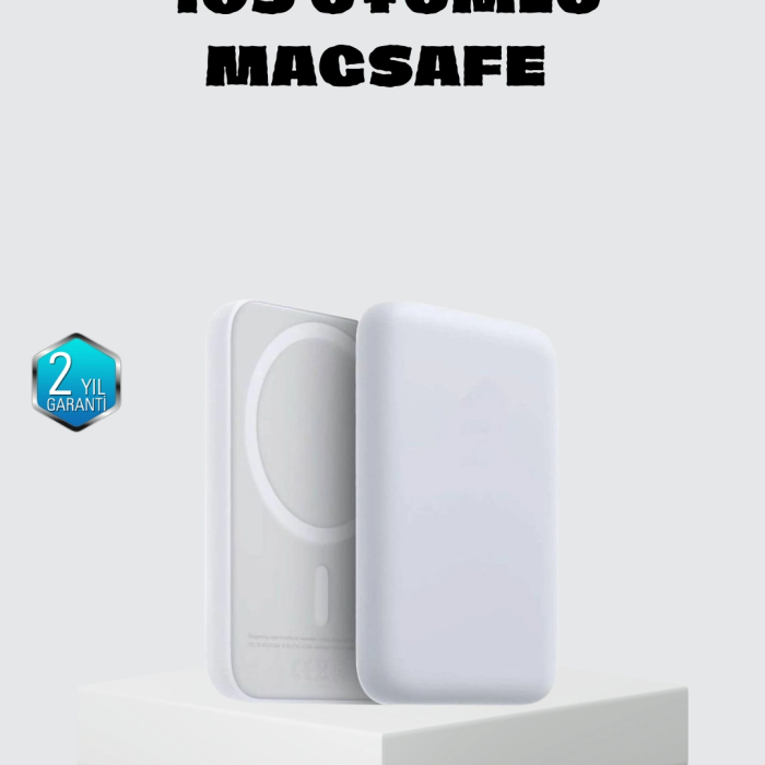 Magsafe 15w Kablosuz Hızlı Şarj, Lightning Girişli Taşınabilir Batarya