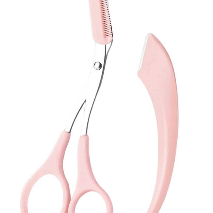 2li Kaş Bakım Seti Taraklı Kaş Makası Ve Kaş Usturası Kaş Şekillendirici