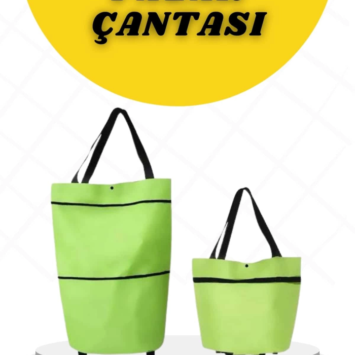 Katlanabilir Tekerlekli Alışveriş Çantası Pratik Ve Detaylı Pazar Arabası