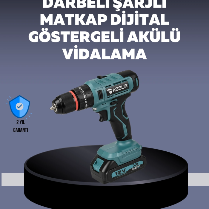 Güçlü Şarjlı Matkap Vidalama Çift Batarya