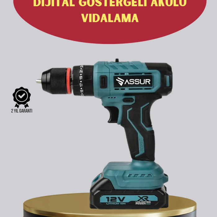 18 Parça Dijital Matkap Seti Çift Bataryalı