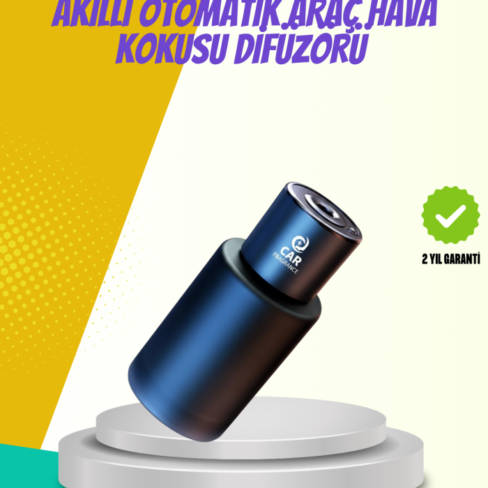 Doğal Difüzyonlu Şarjlı Oto Kokusu Cam Gövdeli