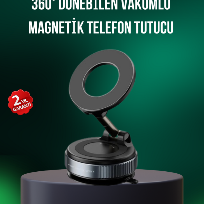 Alüminyum Gövdeli Manyetik Araç İçi Telefon Tutucu