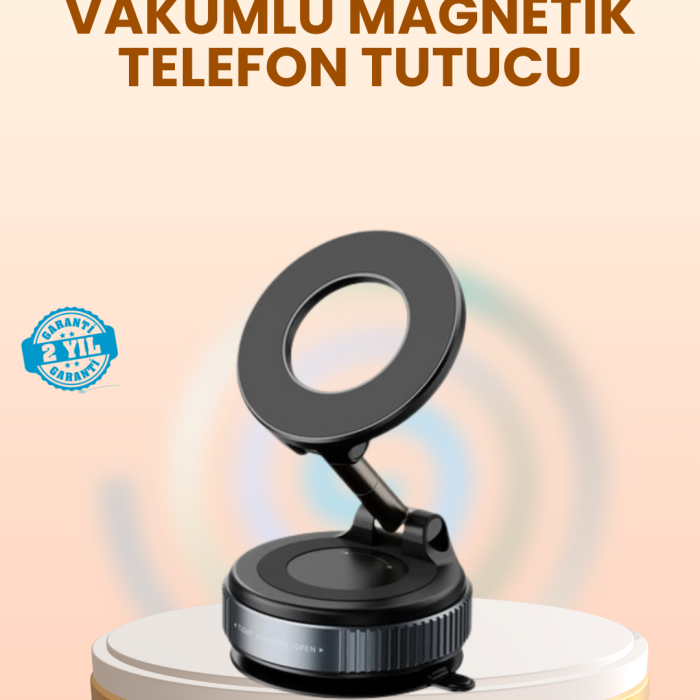 Vakumlu Manyetik Araç Telefon Tutucu Güçlü Tutuş