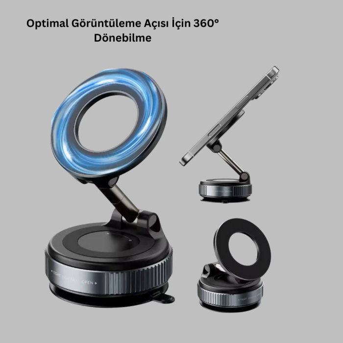 360 Derece Ayarlanabilir Manyetik Araç Telefon Standı