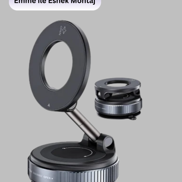 Manyetik Araç Telefon Tutucu 360 Derece Dönebilen Vakumlu Stand