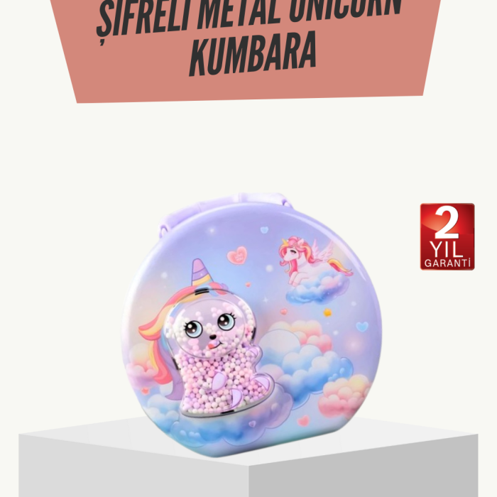 Eğitici Şifreli Çocuk Para Kasası Dayanıklı Metal