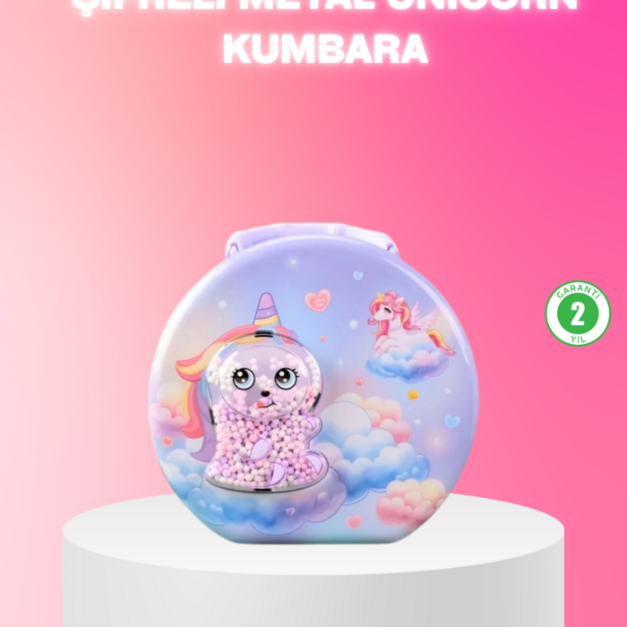 Şifreli Çocuk Para Kasası Metal Gövdeli Güvenli Kutu