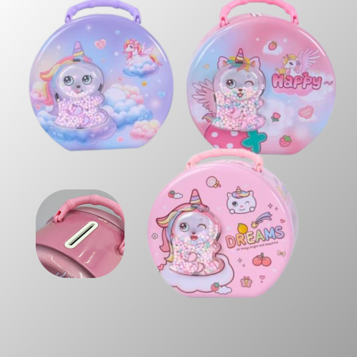 Mini Çocuk Para Kasası Güvenli Kilitli Birikim Kutusu