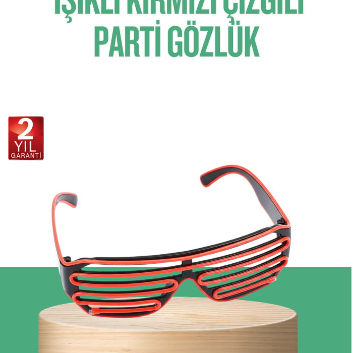 Renkli Işıklı Gözlük Eğlenceli Gece Aksesuarı