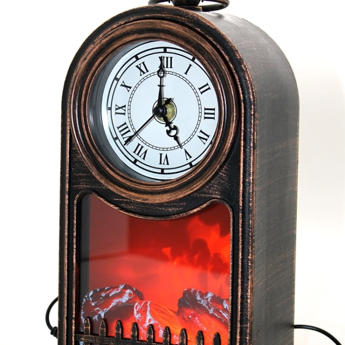 Led Işıklı Saatli Şömine Aalk2509