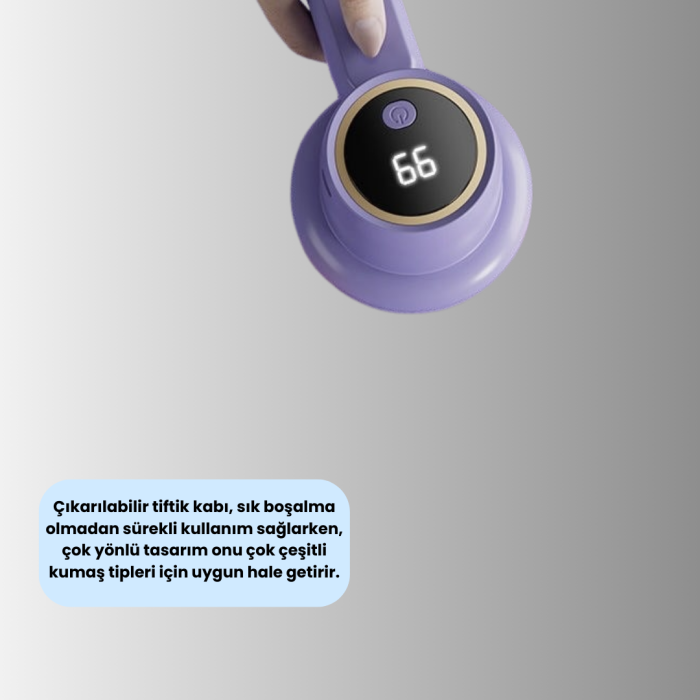 Şarjlı Tiftik Temizleme Makinesi Kablosuz Pratik Kullanım