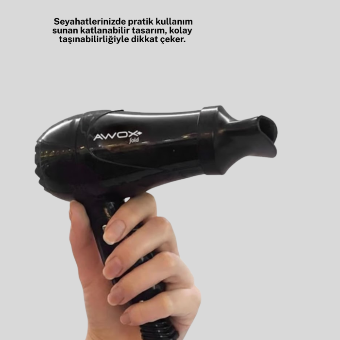 Seyahat Tipi Saç Kurutma Makinesi Katlanabilir Hafif Yapı