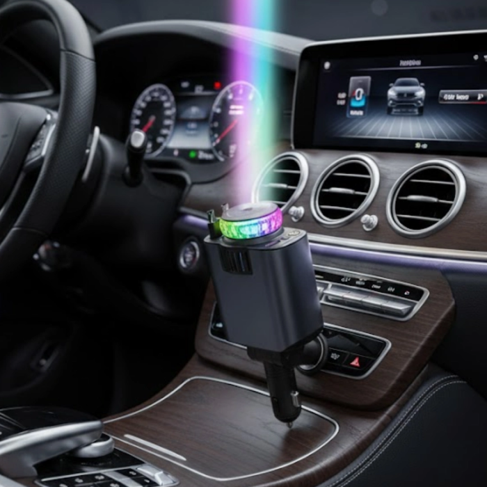 Araç Çakmak Girişli Şarj Cihazı Nemlendirici Ve Aromaterapi Özellikli