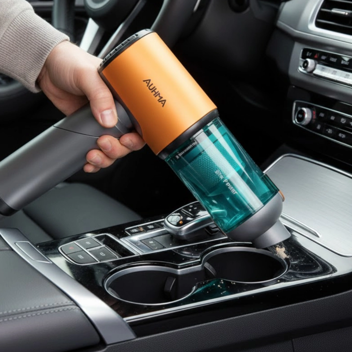 Araç İçi Kablosuz El Süpürgesi Yüksek Emiş Gücü Ve Hepa Filtre