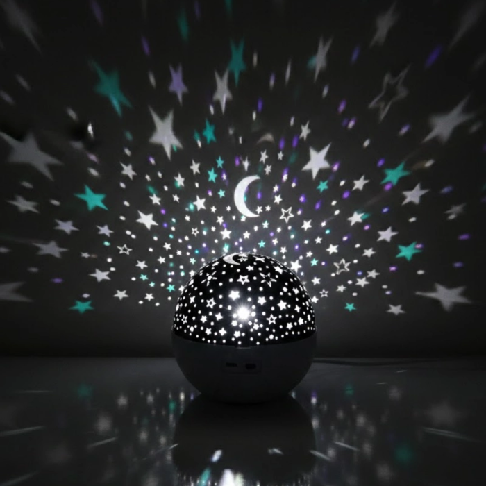 Zaman Ayarlı Fişli Yıldız Projektör Ortam Lambası