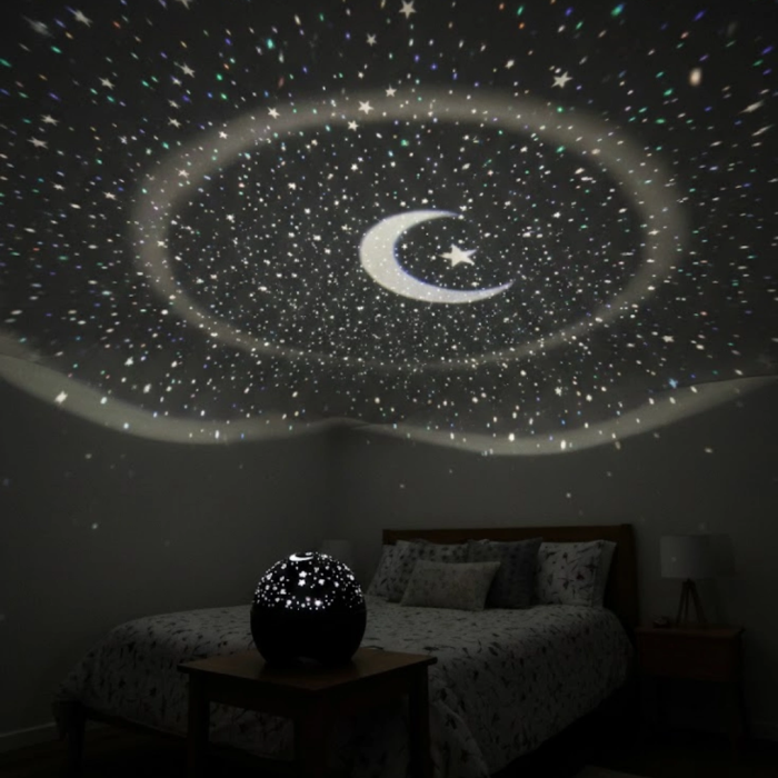 Fişli Yıldız Projektör Gece Lambası Müzikli
