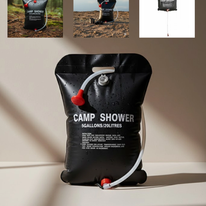 Güneş Enerjili Dış Mekan Duşu 20 Litre Dayanıklı Pvc Kamp Duş Sistemi