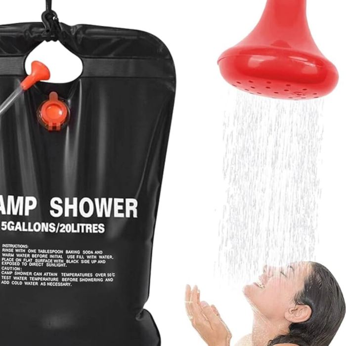 Güneş Enerjili Dış Mekan Duşu 20 Litre Dayanıklı Pvc Kamp Duş Sistemi