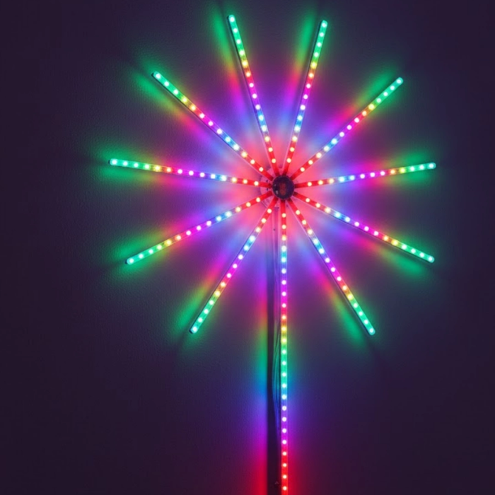 Modüler Rgb Led Duvar Işığı Havai Fişek Efektli Uzaktan Kumandalı