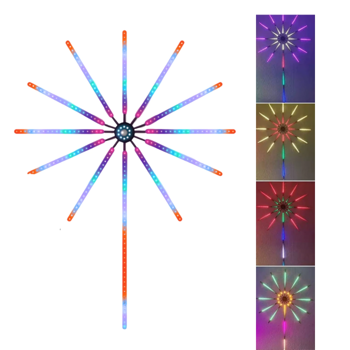 Modüler Rgb Led Duvar Işığı Havai Fişek Efektli Uzaktan Kumandalı