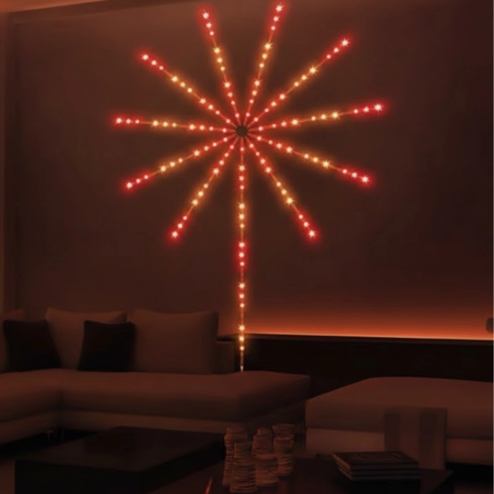 Uygulama Destekli Rgb Led Havai Fişek Duvar Aydınlatması