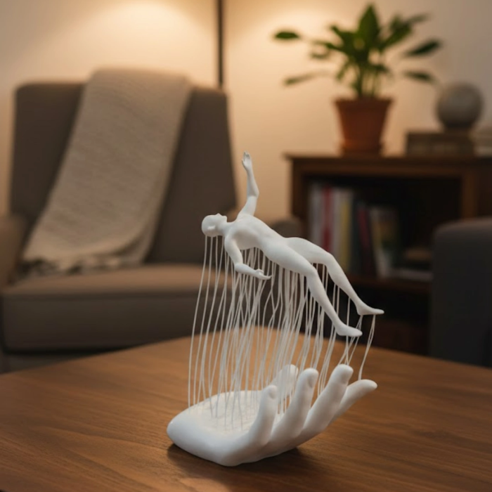 3d El İnsan Figürü Beyaz Modern Sanatsal Dekoratif Biblo