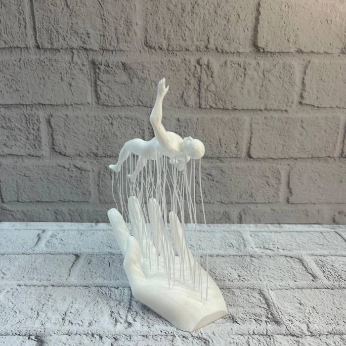 3d El İnsan Figürü Beyaz Modern Sanatsal Dekoratif Biblo