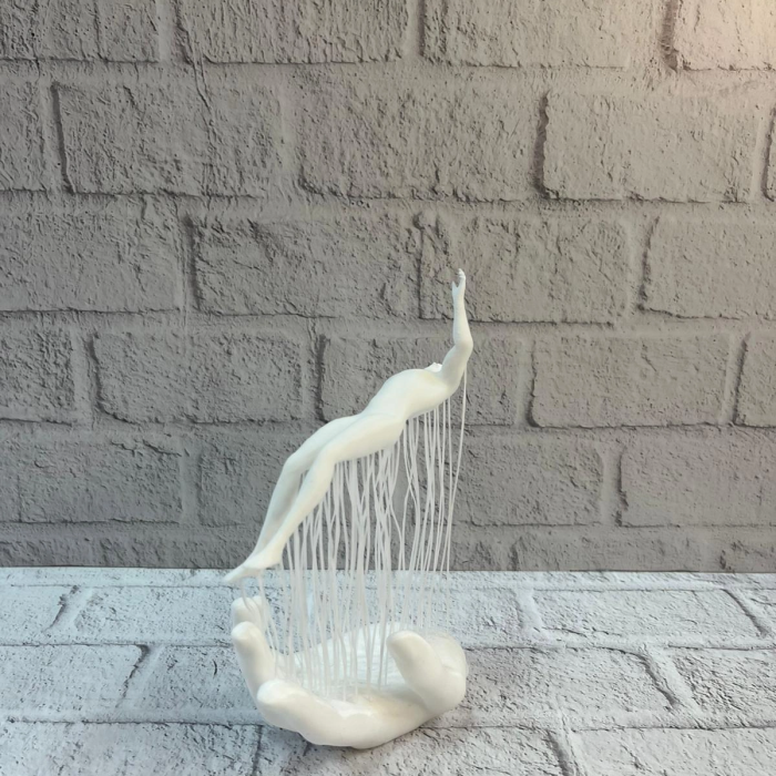 3d El İnsan Figürü Beyaz İskandinav Tarzı Dekoratif Obje