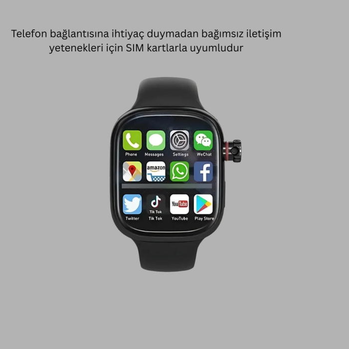 Adımsayar Ve Nabız Ölçerli Sım Kartlı Akıllı Saat