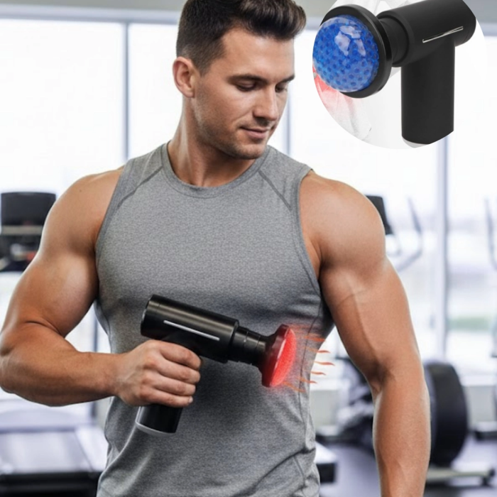 Şarjlı Masaj Tabancası Sıcak Soğuk Terapi Sessiz Güçlü Motorlu