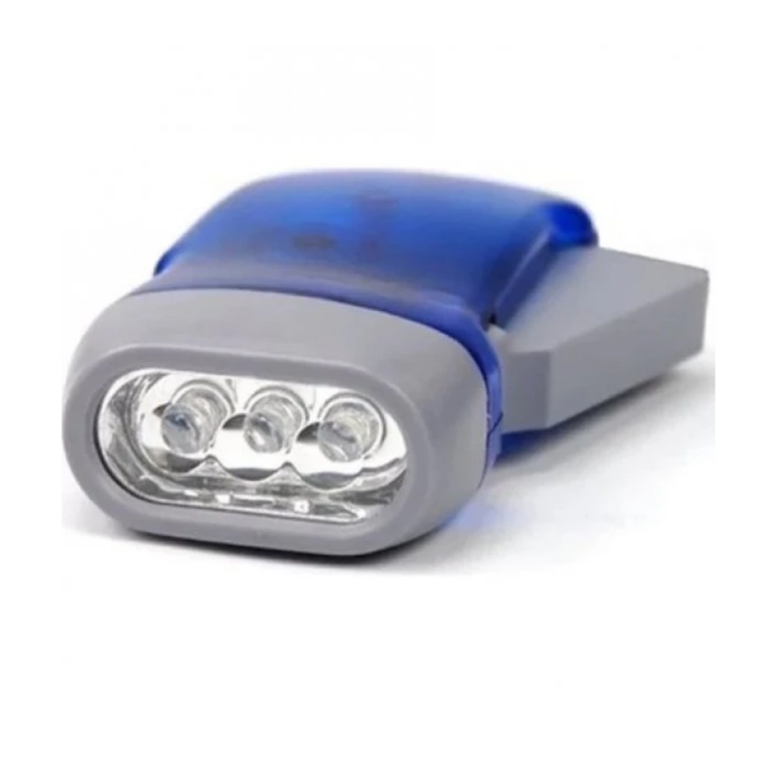Kendiliğinden Şarjlı El Feneri 3 Led Enerjisiz Çalışan Pratik Tasarım